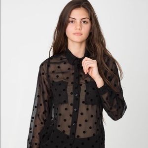 American Apparel black blouse